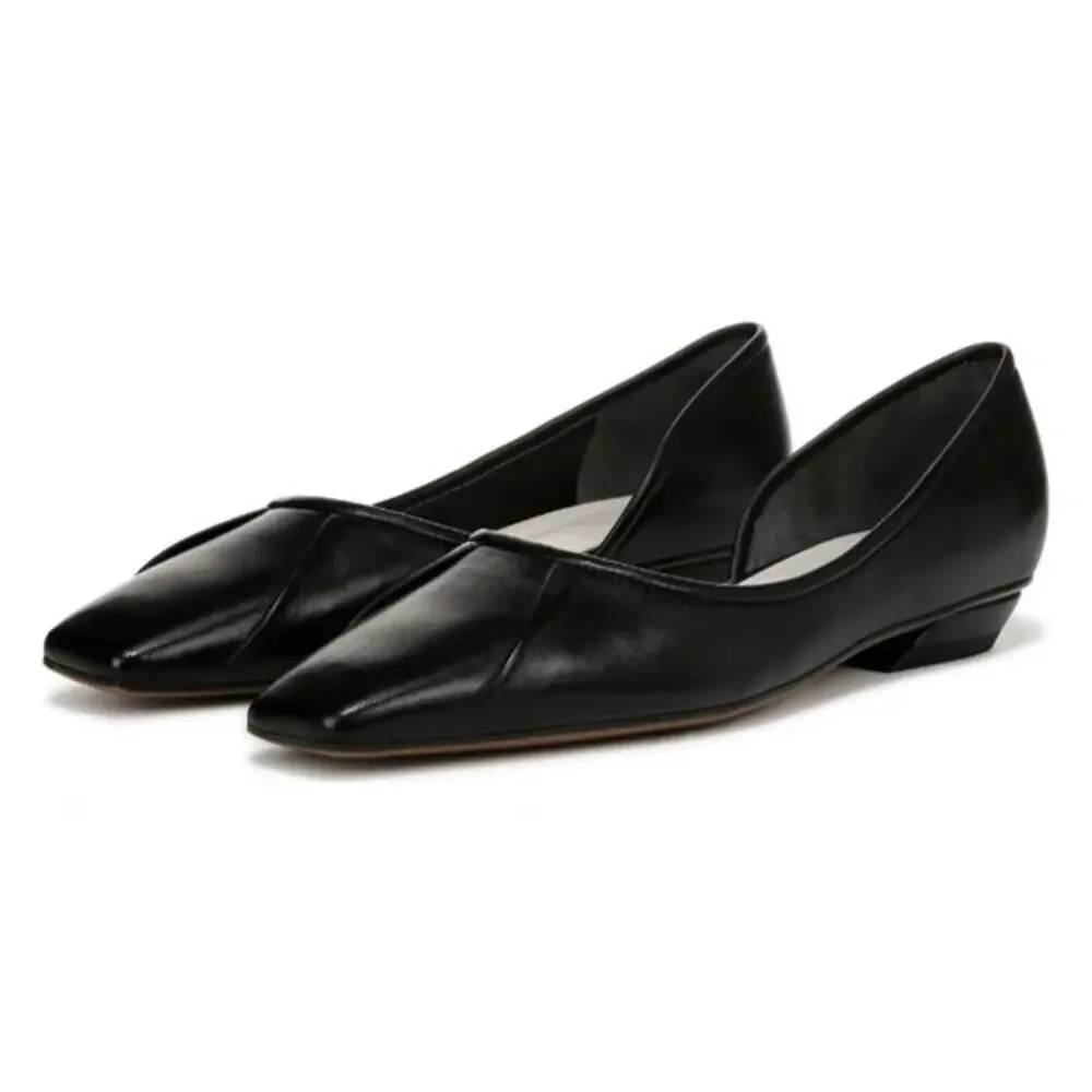 Franco Sarto Womens Debrah Flats US 9.5 M EU 40.5 Black Leather NIB